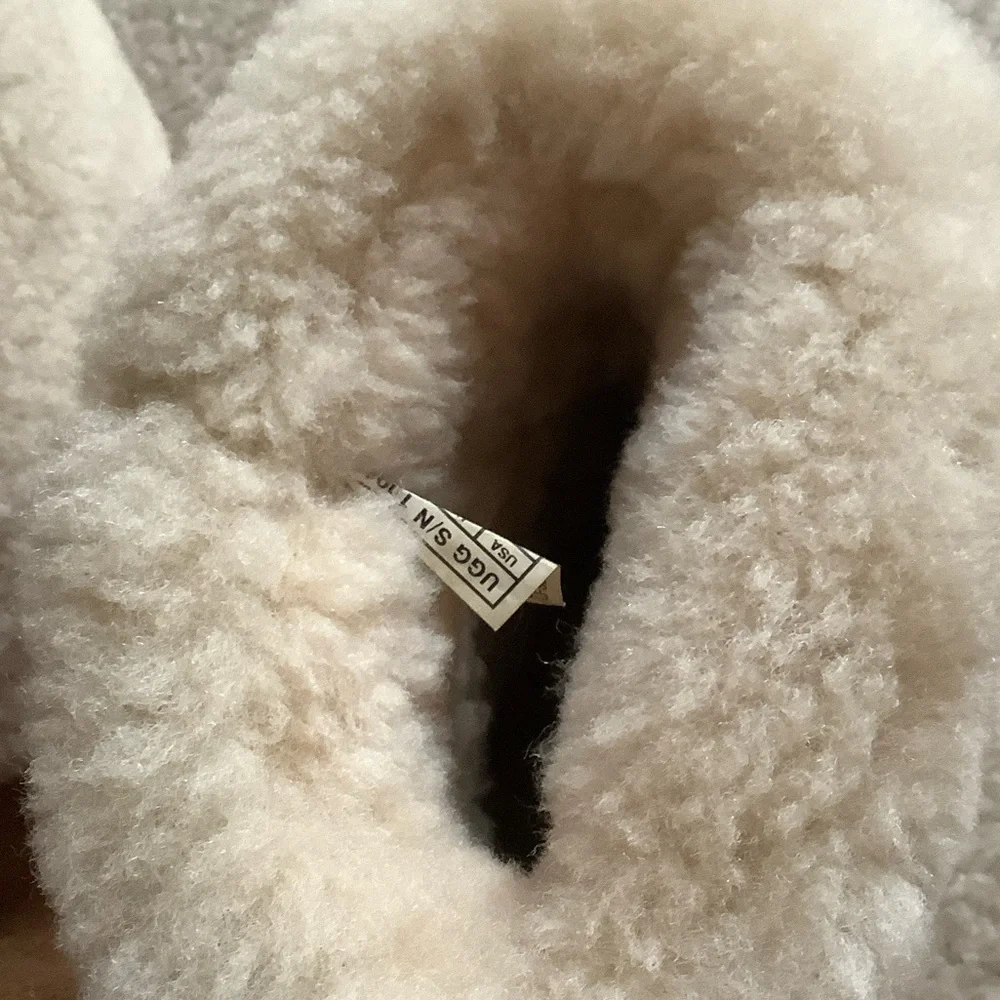 Used UGG Tan Shearling Buckle Boots